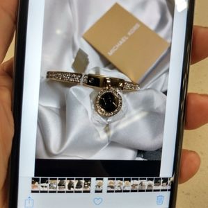 MK Swarovski Krystal logo bracelet